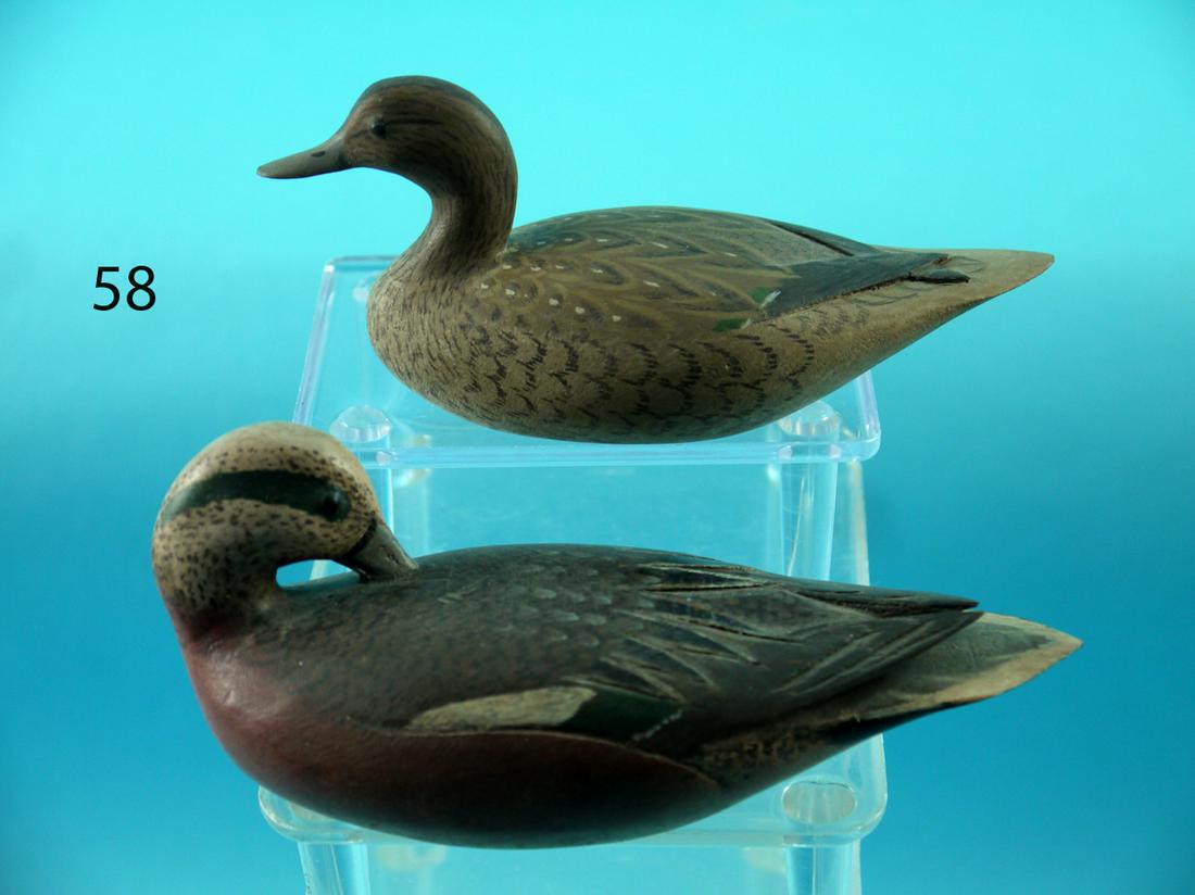 MINIATURE WIDGEON DRAKE/PINTAIL HEN, W.S. JOHNSON (1 of 4)