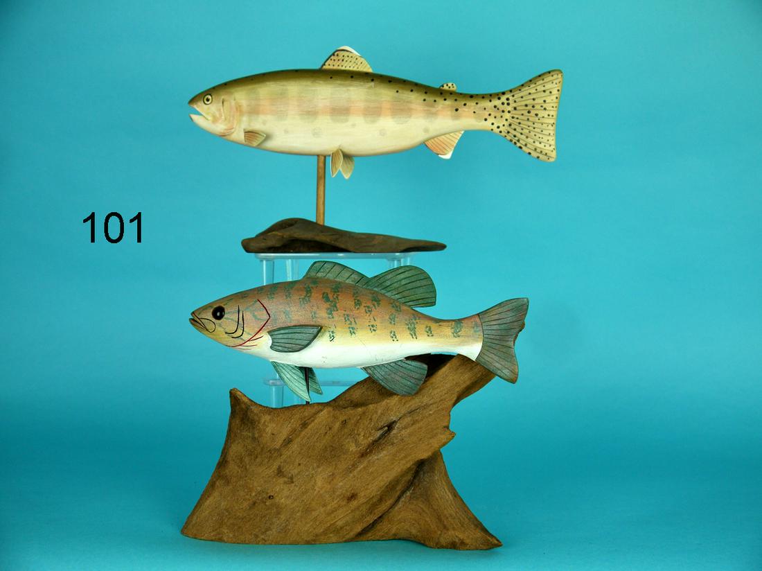 DECORATIVE RAINBOW TROUT, SMALL MOUTH BASS (1 of 2)