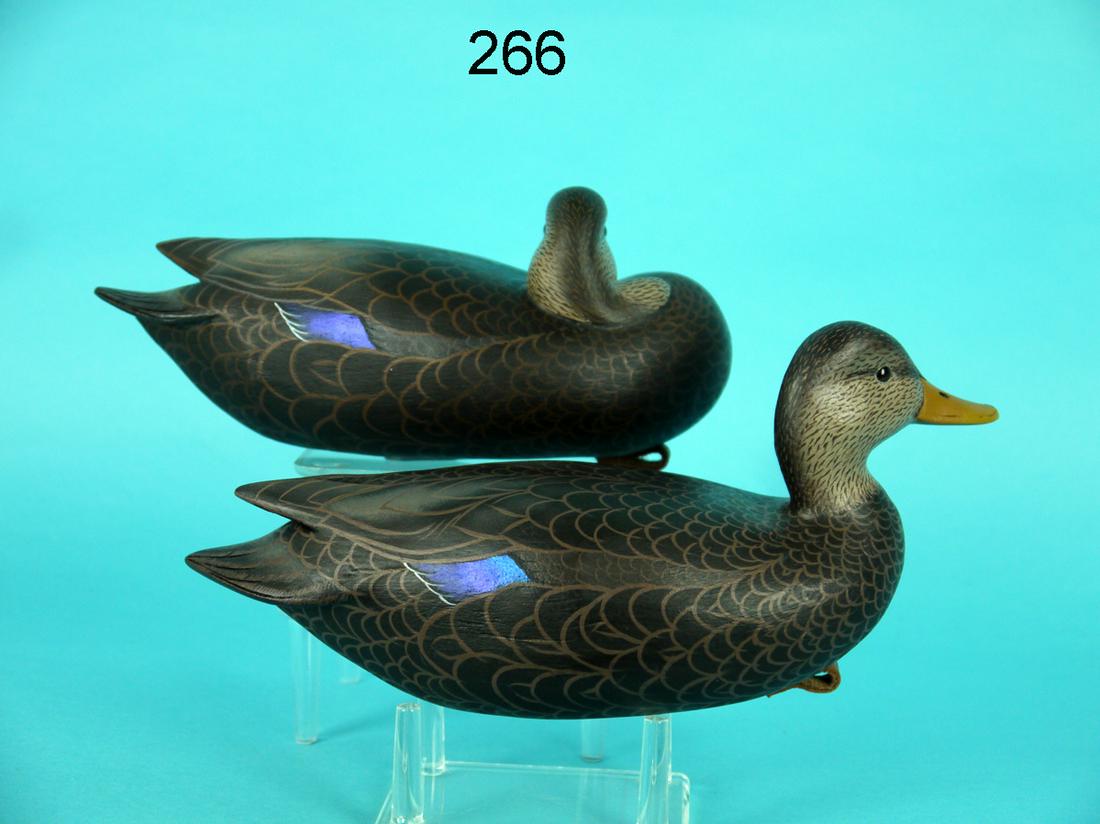 ONE-HALF SIZE BLACK DUCK PAIR, J. WOOD (1 of 3)