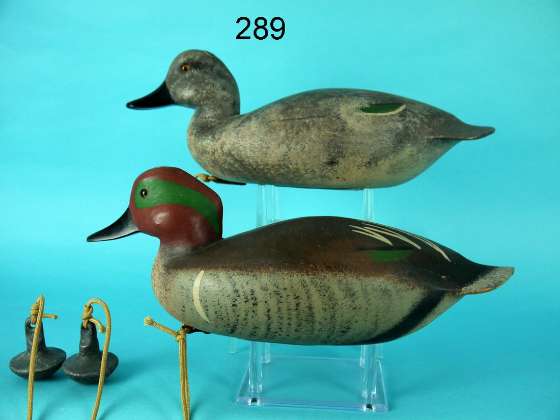 GUNNING PAIR OF GREEN WING TEAL, J. VON SCHMIDT (1 of 4)