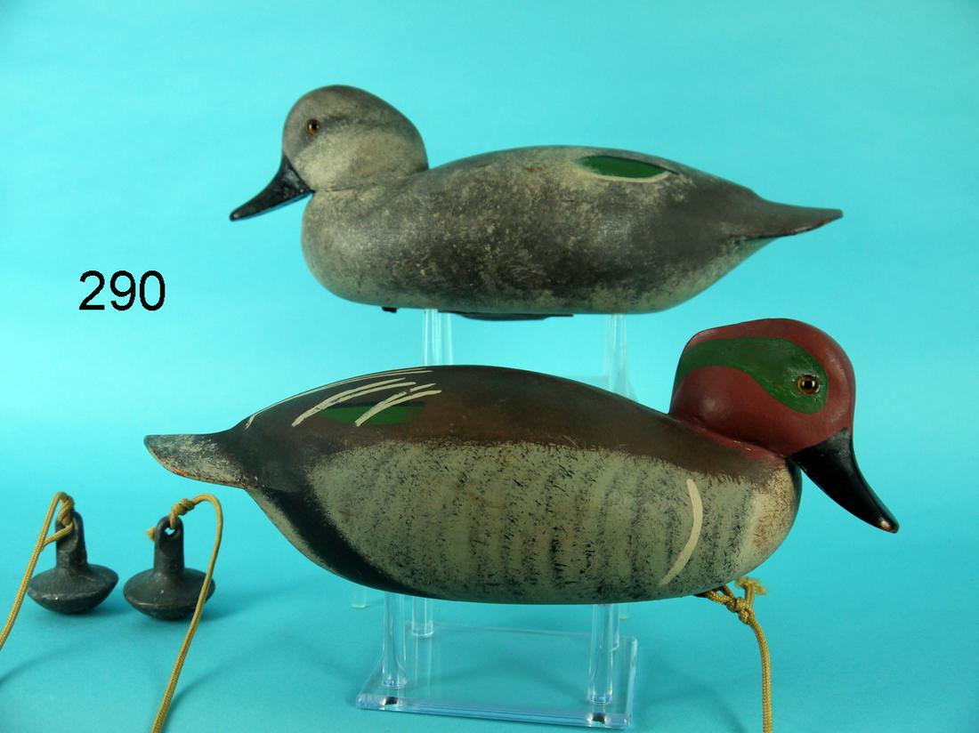 GUNNING PAIR OF GREEN WING TEAL, J. VON SCHMIDT (1 of 4)