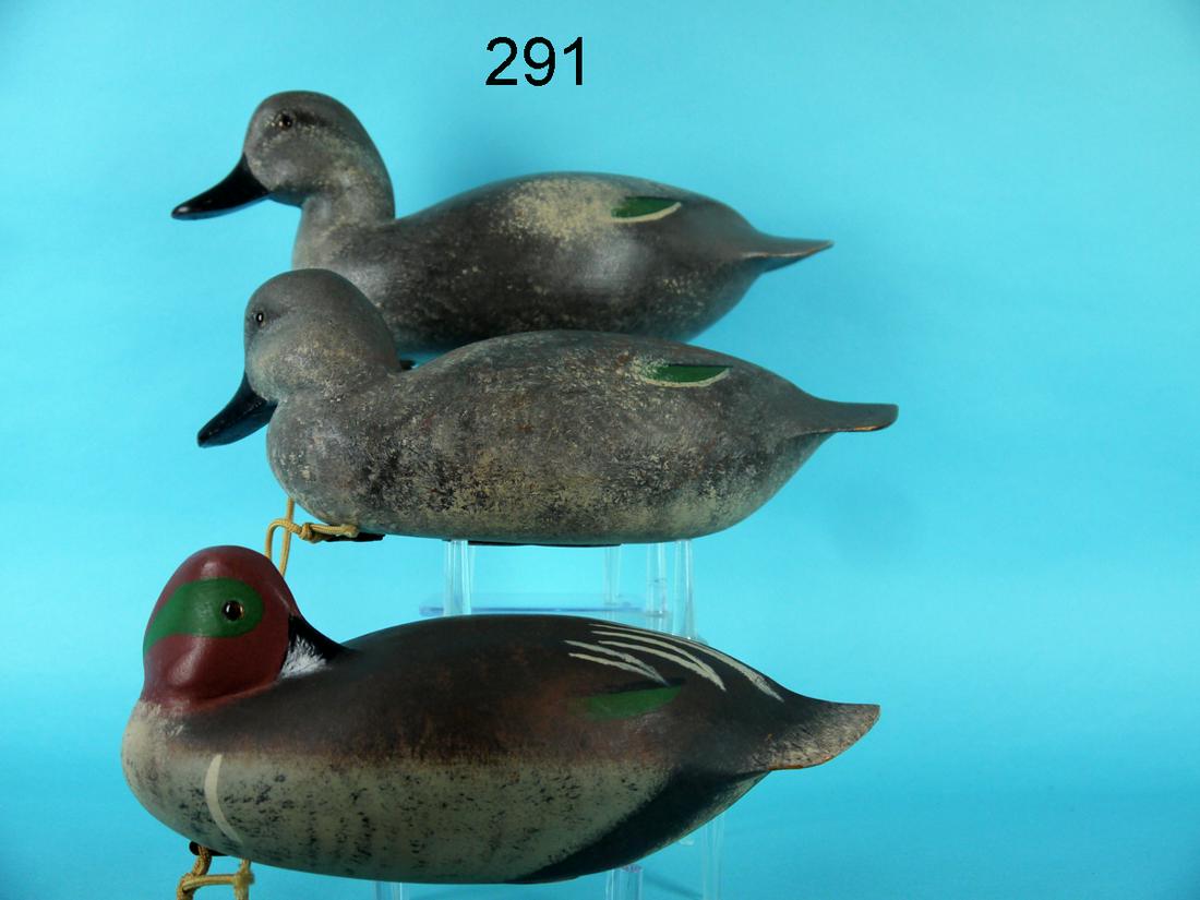 THREE GUNNING GREEN WING TEAL, J. VON SCHMIDT (1 of 4)