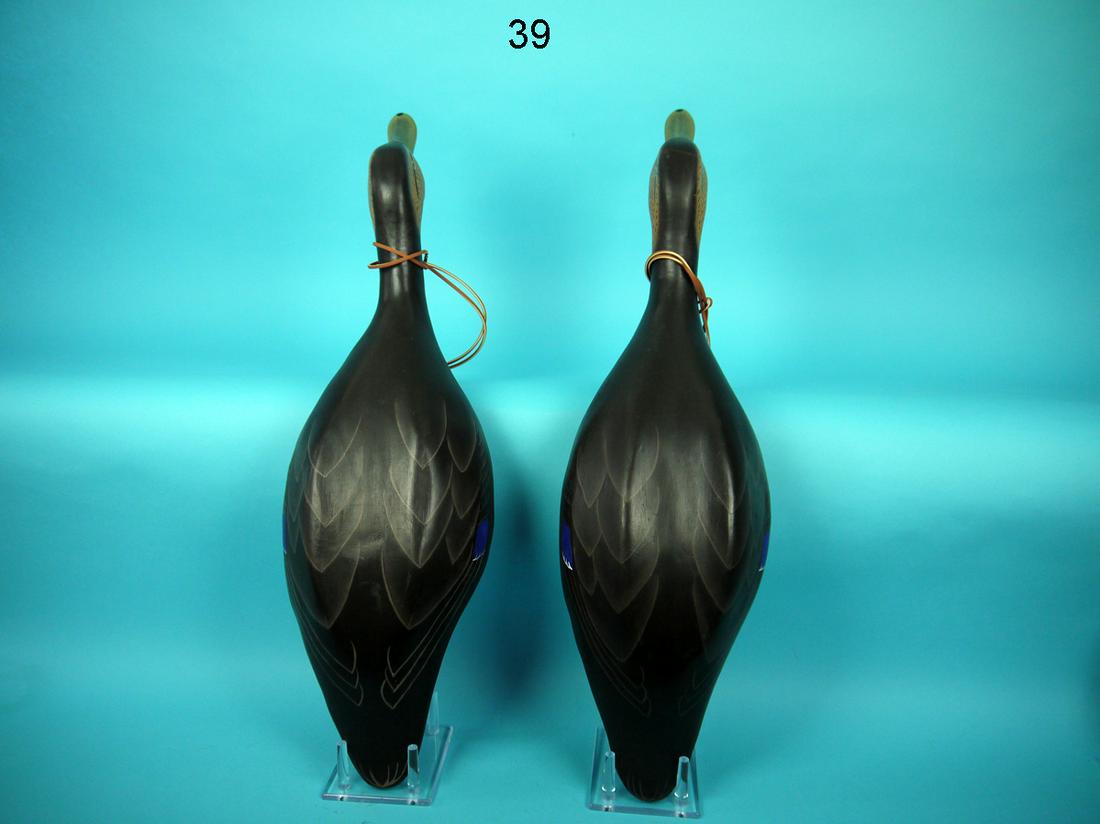 PAIR OF HANGING BLACK DUCKS, D. AND L. ROBINSON (1 of 2)