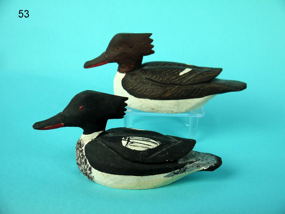 MINIATURE RED-BREASTED MERGANSER PAIR, M. HANCOCK (1 of 3)