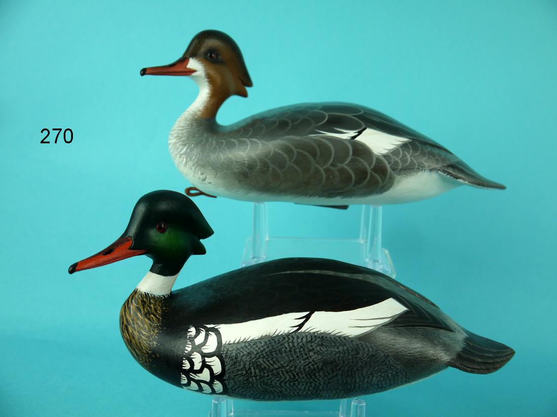 ONE-HALF RED-BREAST MERGANSER PAIR, J. WOOD (1 of 4)