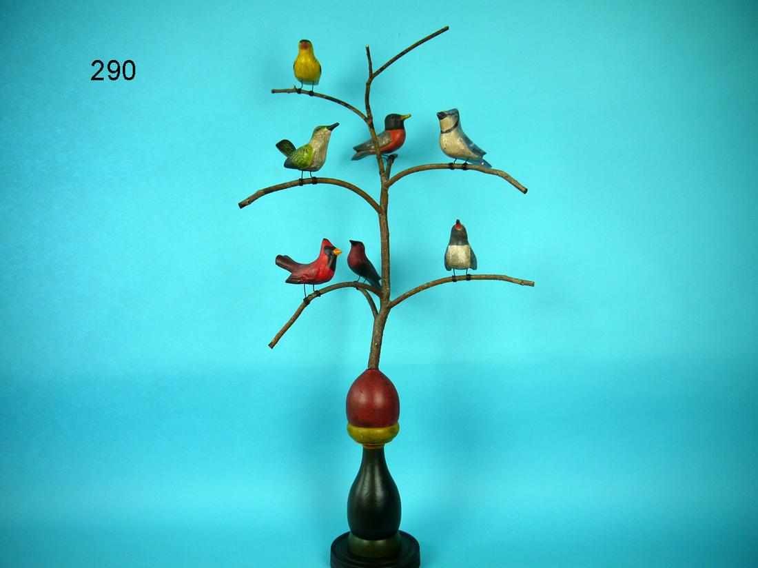 PRIMITIVE SONG BIRD TREE, K. KIRBY (1 of 3)