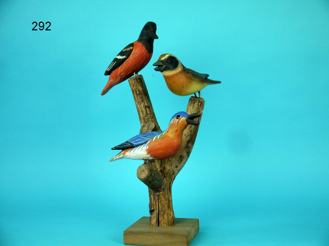 FOLK ART BIRD TREE, F. JENNINGS (1 of 2)