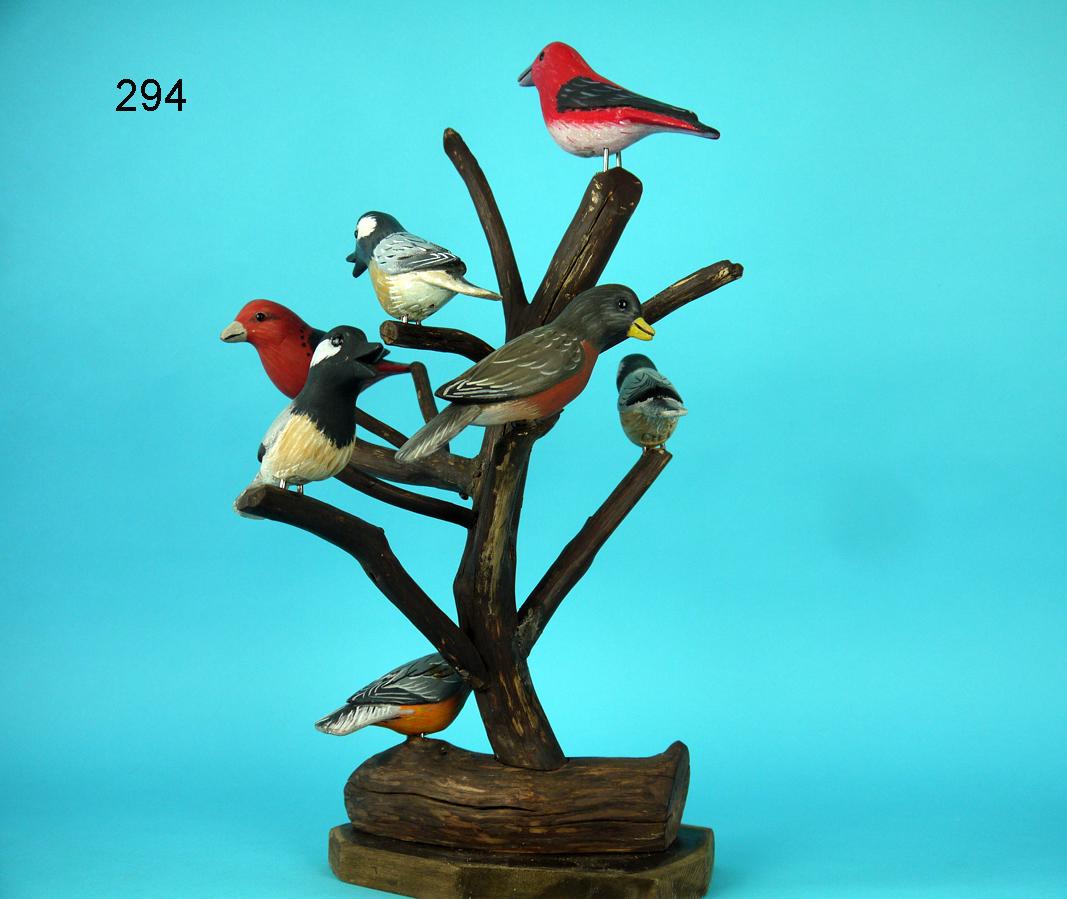 FOLK ART BIRD TREE, F. JENNINGS (1 of 3)