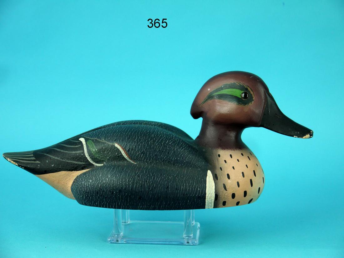 GREEN WING TEAL DRAKE, BOYDS COLLECTION: GREEN WING TEAL DRAKE, Boyds Collection, by A.P. Sutch, 1980. Good original paint and structural condition with some rubs to bill edges and tail edges. Stipple feather detail to back. Painted feather 
