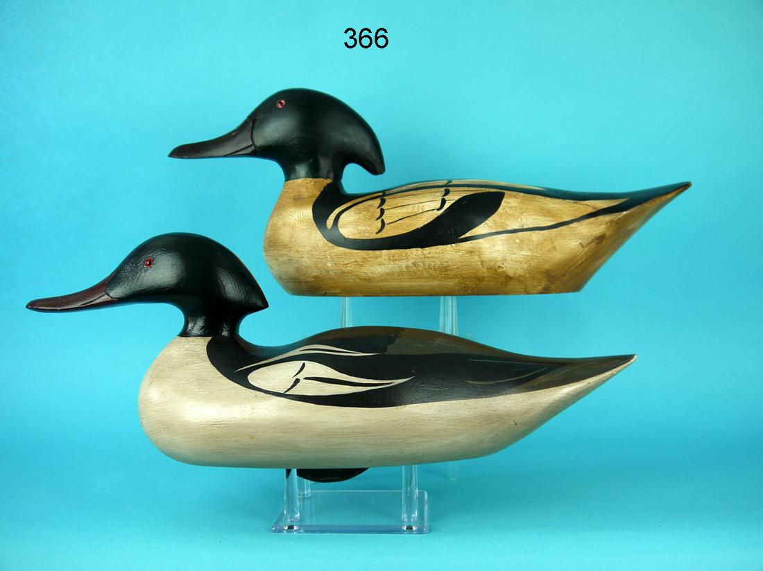 TWO AMERICAN MERGANSER DRAKE, MASON STYLE (1 of 4)