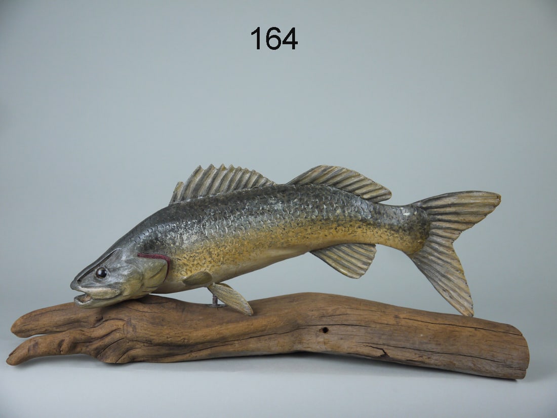 CARVED WALLEYE, W. CARD (1 of 2)