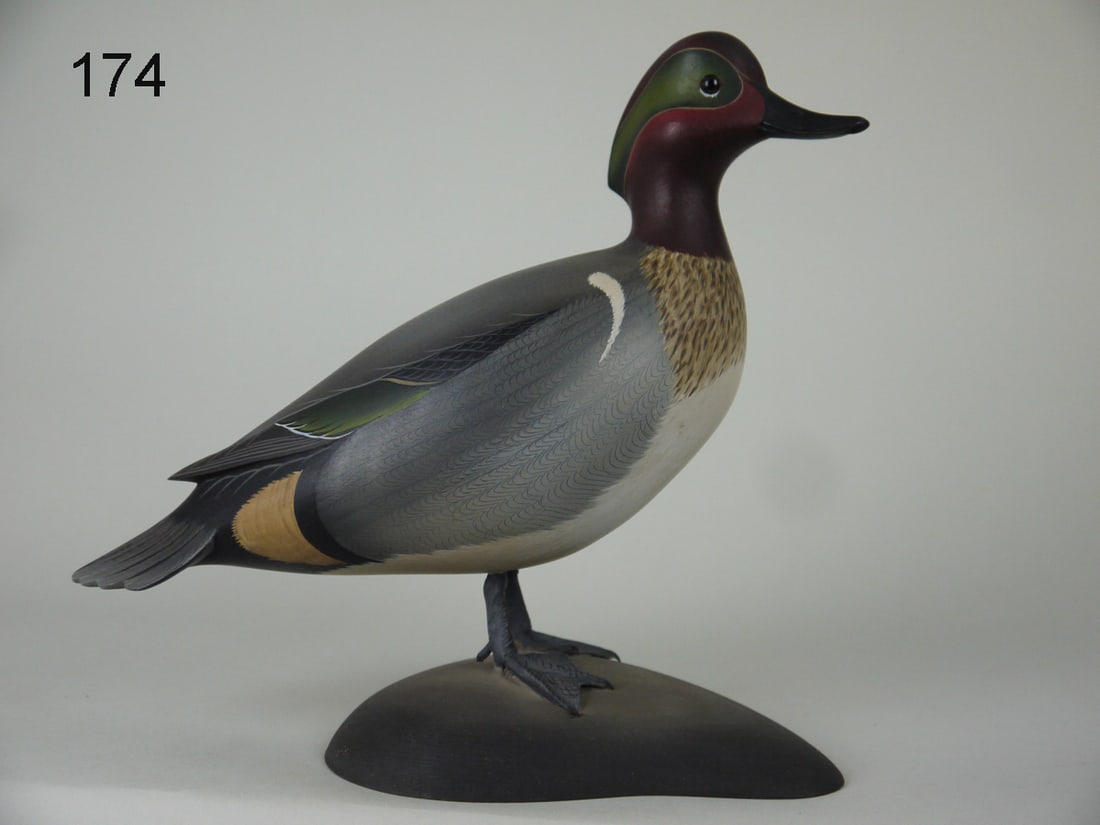STANDING GREEN WING TEAL DRAKE, G. STRUNK (1 of 4)