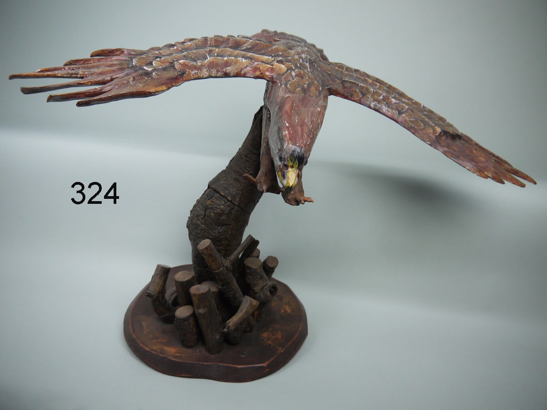 Very Fine Red Tail Hawk, T. Luce Auction