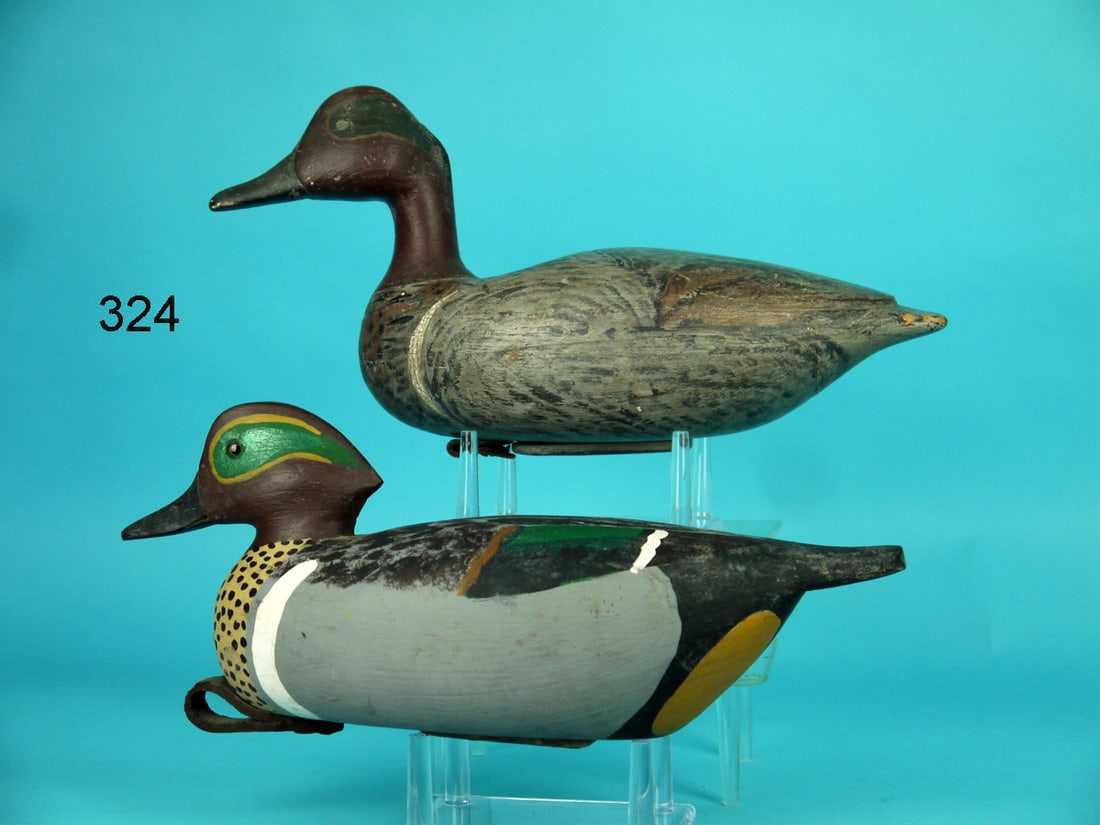 TWO GREEN WING TEAL DRAKES (1 of 4)