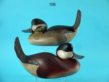 RUDDY DUCK PAIR, W. CRANMER
