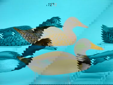 MINIATURE MALLARD PAIR, W. CRANMER