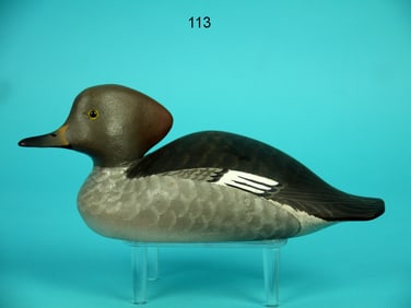 MINIATURE HOODED MERGANSER HEN,