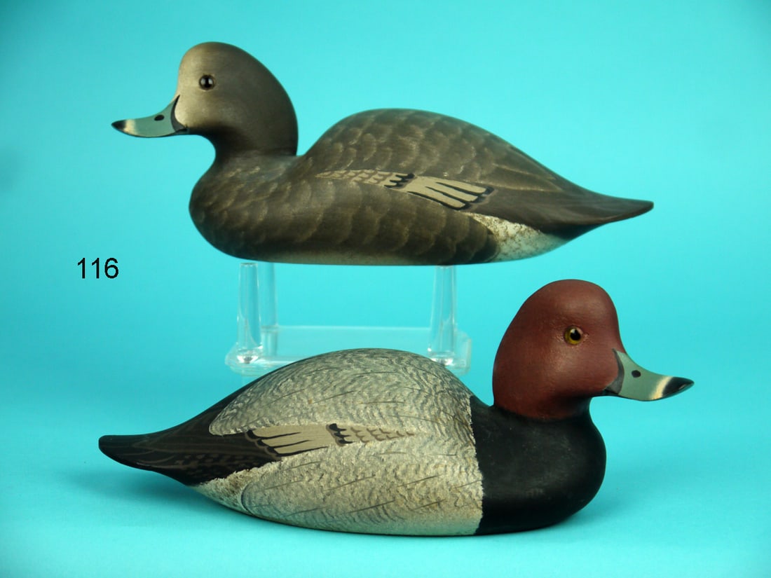 MINIATURE REDHEAD PAIR, W. CRANMER (1 of 4)