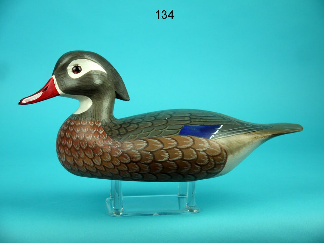ONE-THIRD SIZE WOOD DUCK HEN, H.V. SHOURDS (1 of 4)