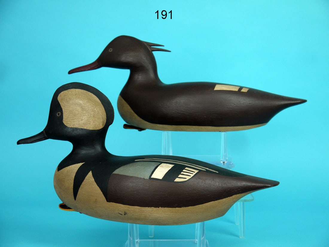 HOODED MERGANSER PAIR, F. DOBBINS (1 of 4)