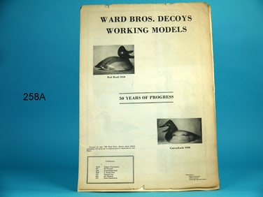 BOOKLET, "WARD BROS. DECOYS WORKING MODELS"
