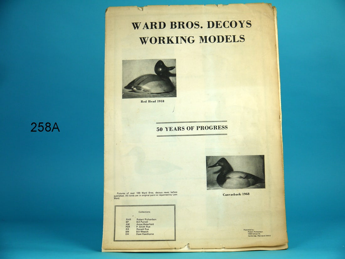 BOOKLET, "WARD BROS. DECOYS WORKING MODELS" (1 of 1)