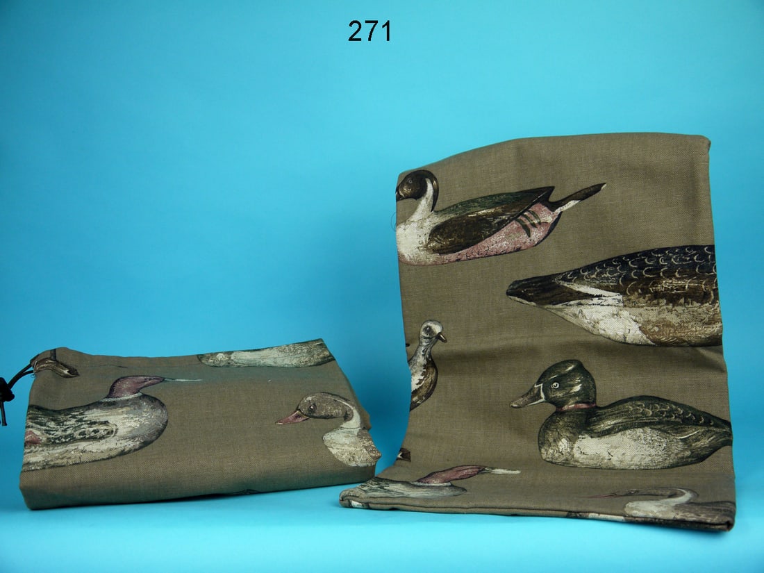 TWO HANDMADE DECOY CARRY BAGS (1 of 1)