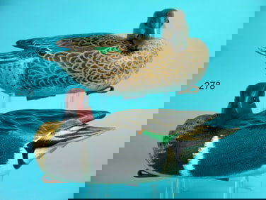 GREEN WING TEAL PAIR, J. WOOD