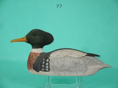ONE-THIRD SIZE RED-BREASTED MERGANSER DRAKE, H. MCCHESNEY
