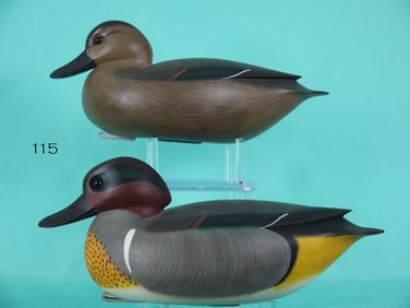 GREEN WING TEAL PAIR, F.C. BROWN, JR.