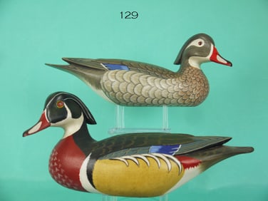 WOOD DUCK PAIR, H.V. SHOURDS