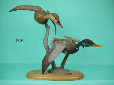 ONE-THIRD SIZE MALLARD PAIR, W. VEASEY
