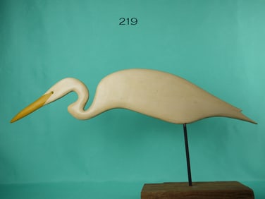 GREAT WHITE HERON SILHOUETTE, B. WHITE