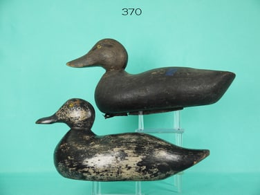 TWO FACTORY BLACK DUCKS