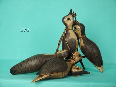 FIVE BLACK-BREASTED PLOVERS, EH