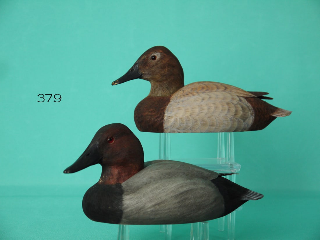 ONE-THIRD SIZE CANVASBACKS, A.G. EVANS (1 of 4)