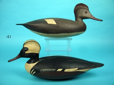 HOODED MERGANSER PAIR, H. CONKLIN