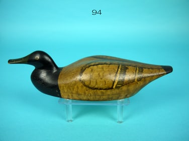 BLUEBILL DRAKE PAPERWEIGHT, F. ADAMS