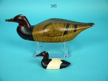 REDHEAD DRAKE, PAPERWEIGHT, F. ADAMS/HUBLEY FACTORY MINI CANVASBACK