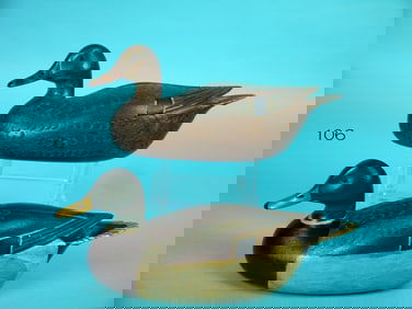 MINIATURE MALLARD PAIR, M. BRABAW