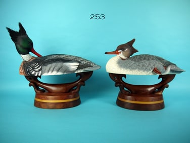 RED-BREASTED MERGANSER PAIR, R.W. SMOKER