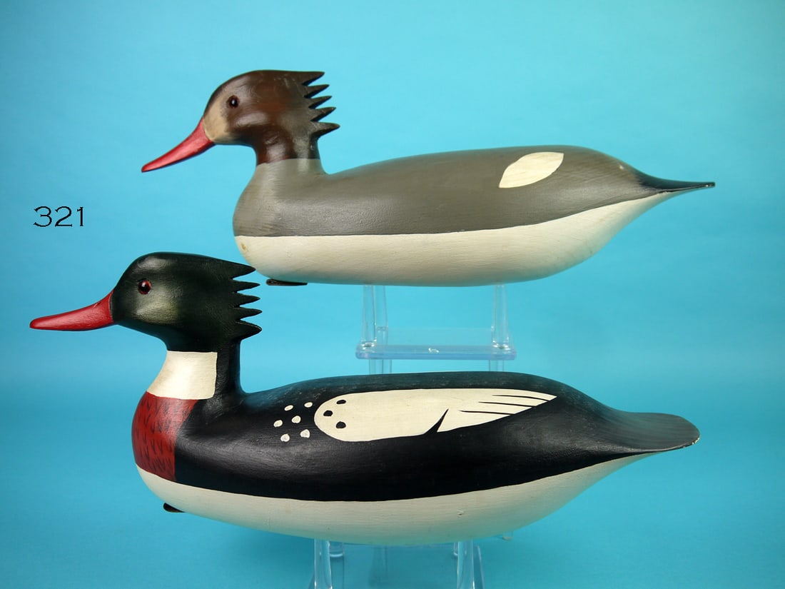 RED-BREASTED MERGANSER PAIR, H.V. SHOURDS (1 of 4)