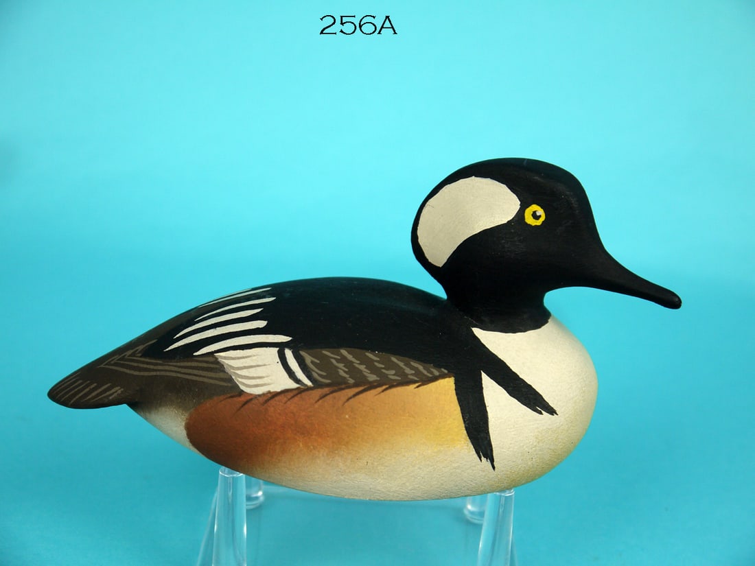 MINIATURE HOODED MERGANSER DRAKE, O. LAWSON (1 of 4)