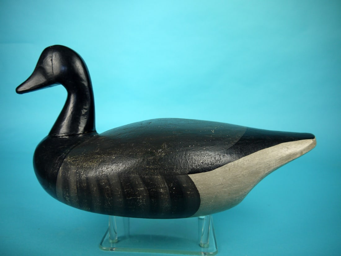 BRANT, CANADA: BRANT, probably Prince Edward Island. Restored paint and good structural condition. Some tight checks to underside. Two-piece head construction. Etched in underside: "FROM THE RIG OF C.F. SPEAR,