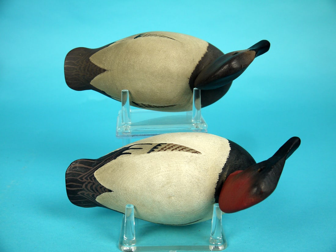 ONE-THIRD SIZE CANVASBACK PAIR, W. CRANMER - 3