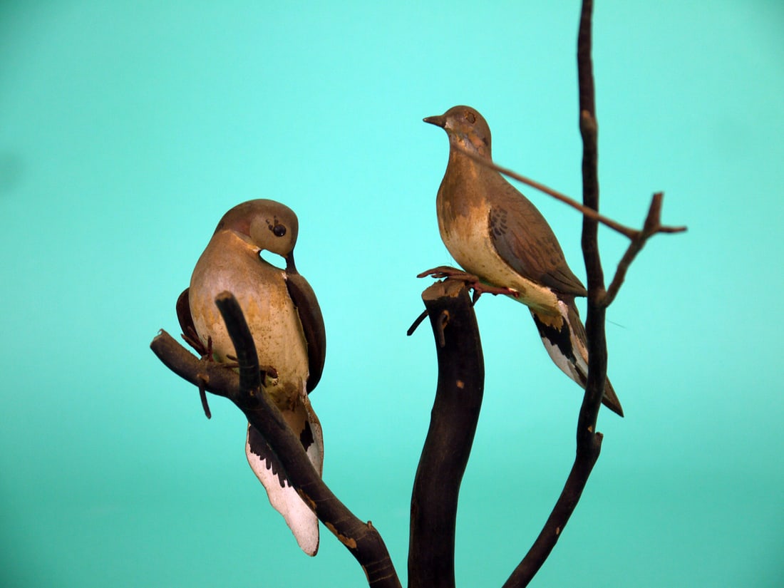 TWO MINIATURE DOVES - 2