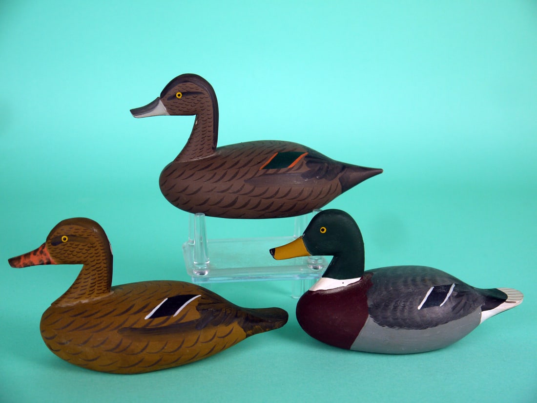 ONE-THIRD SIZE MALLARD PAIR/PINTAIL HEN, J. URIE (1 of 4)