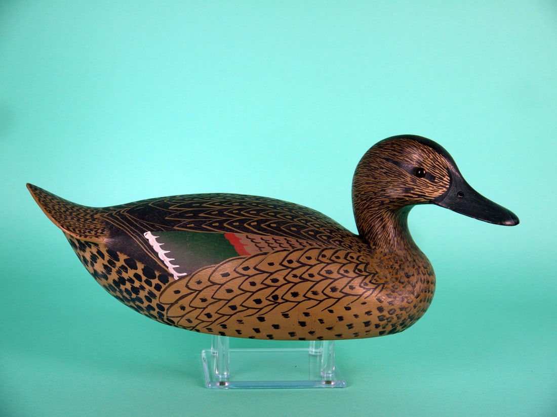 PINTAIL HEN, W. CRANMER: FINE PINTAIL HEN by William Cranmer, Beach Haven, NJ. Excellent original paint and structural condition. Very detailed paint in Cranmer's characteristic style. Head is slightly turned and retains