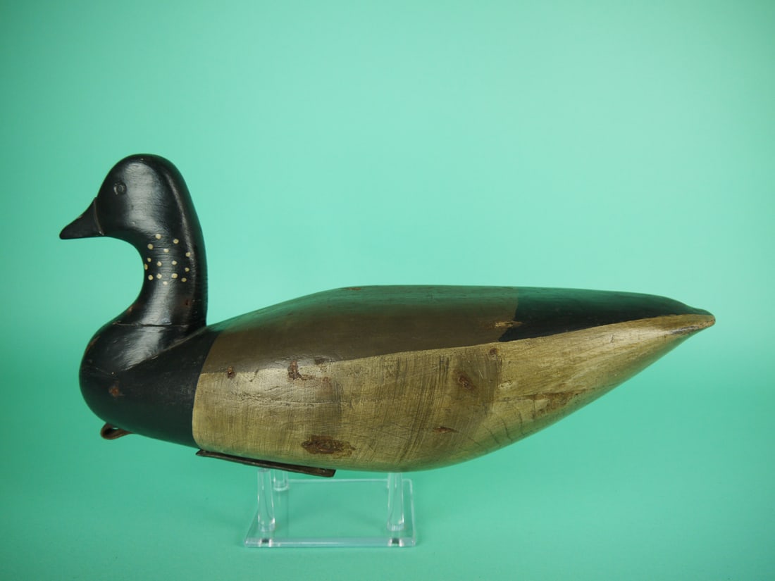 BRANT, E.C. PREDMORE: BRANT by E. Cooper Predmore, Barnegat, NJ. Restored paint and very good structural condition with some light gunning wear. Hollow construction. Carved eyes and nostrils. Retains weight (loose)