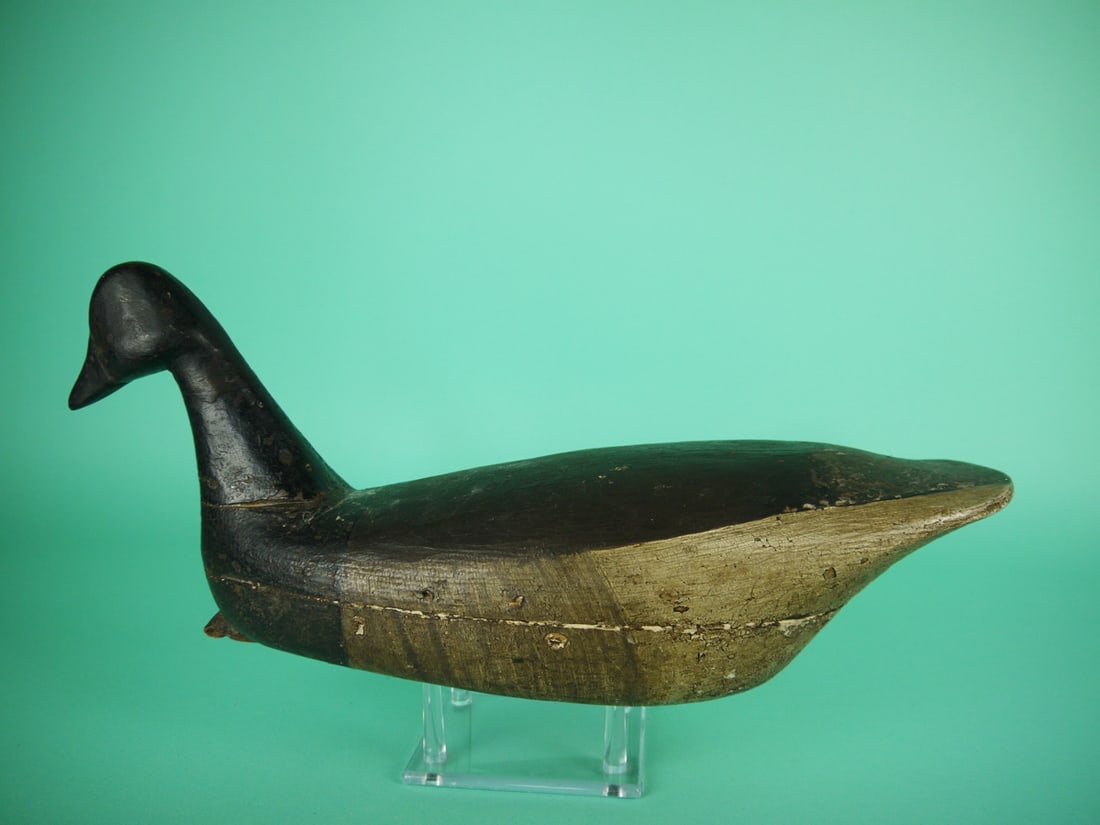 BRANT, NEW JERSEY: EARLY BRANT, possibly by Chris Sprague, Beach Haven, NJ. Working paint with some flaking in areas. Good structural condition. Hollow construction. Retains weight and rigging. Branded ON-2. Overall